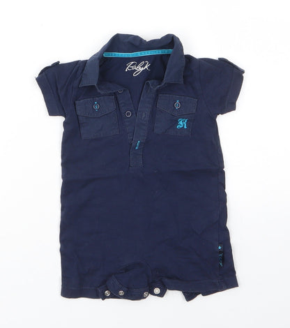 Myleen Klass Baby Blue  100% Cotton Basic Button-Up Size 0-3 Months Collared