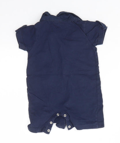 Myleen Klass Baby Blue  100% Cotton Basic Button-Up Size 0-3 Months Collared