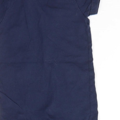 Myleen Klass Baby Blue  100% Cotton Basic Button-Up Size 0-3 Months Collared