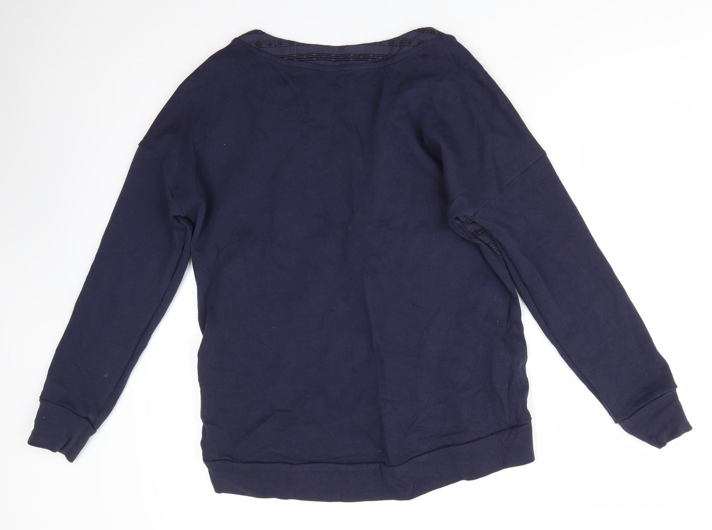 NEXT Womens Blue Round Neck  Viscose Pullover Jumper Size 10