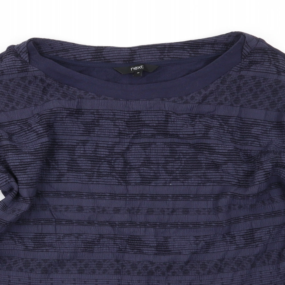 NEXT Womens Blue Round Neck  Viscose Pullover Jumper Size 10