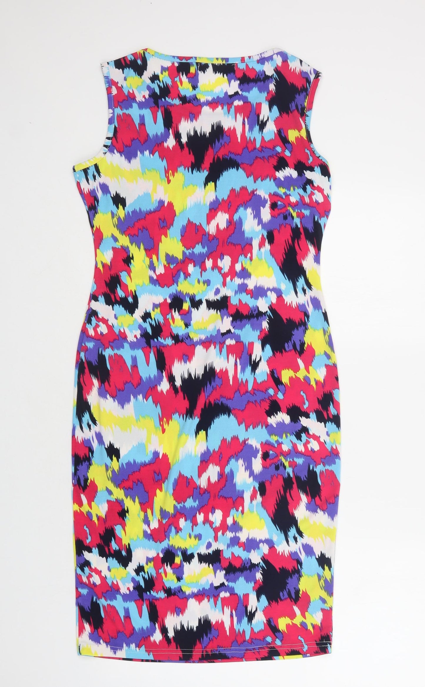 Ruiyige Womens Multicoloured Geometric Polyester Bodycon  Size M  Crew Neck