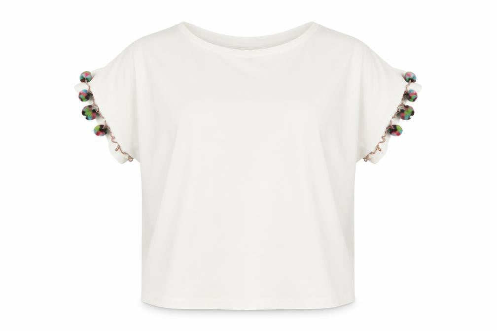 Jane and Delancey Womens White  Viscose Basic Blouse Size L Crew Neck