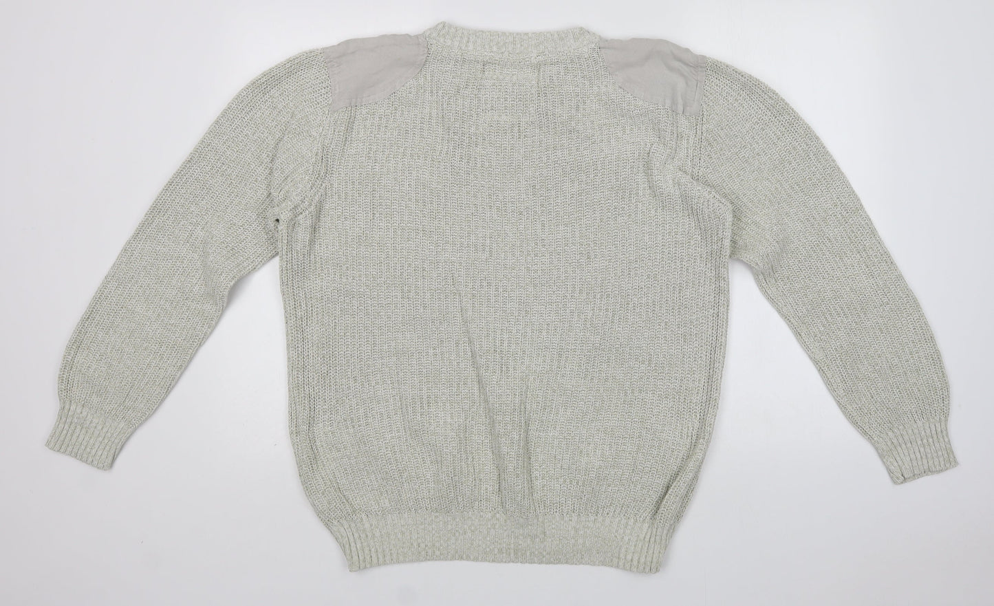Matalan Mens Beige Crew Neck  Cotton Pullover Jumper Size L