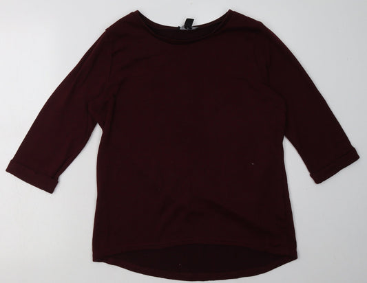 New Look Womens Red  Polyester Pullover Sweatshirt Size 12  Pullover