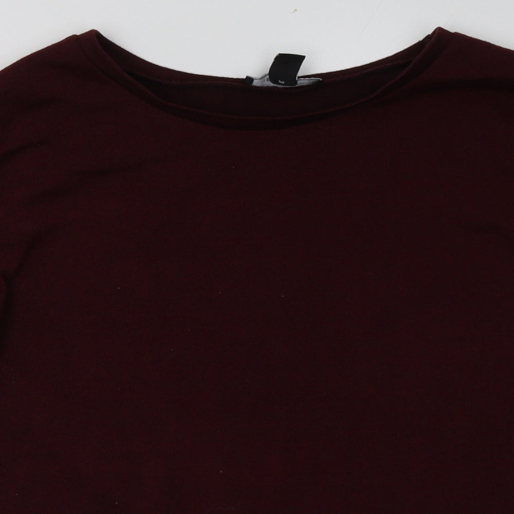 New Look Womens Red  Polyester Pullover Sweatshirt Size 12  Pullover