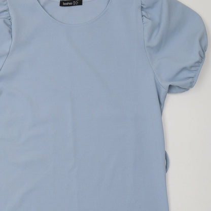 Boohoo Womens Blue  Polyester A-Line  Size 14  Crew Neck Pullover