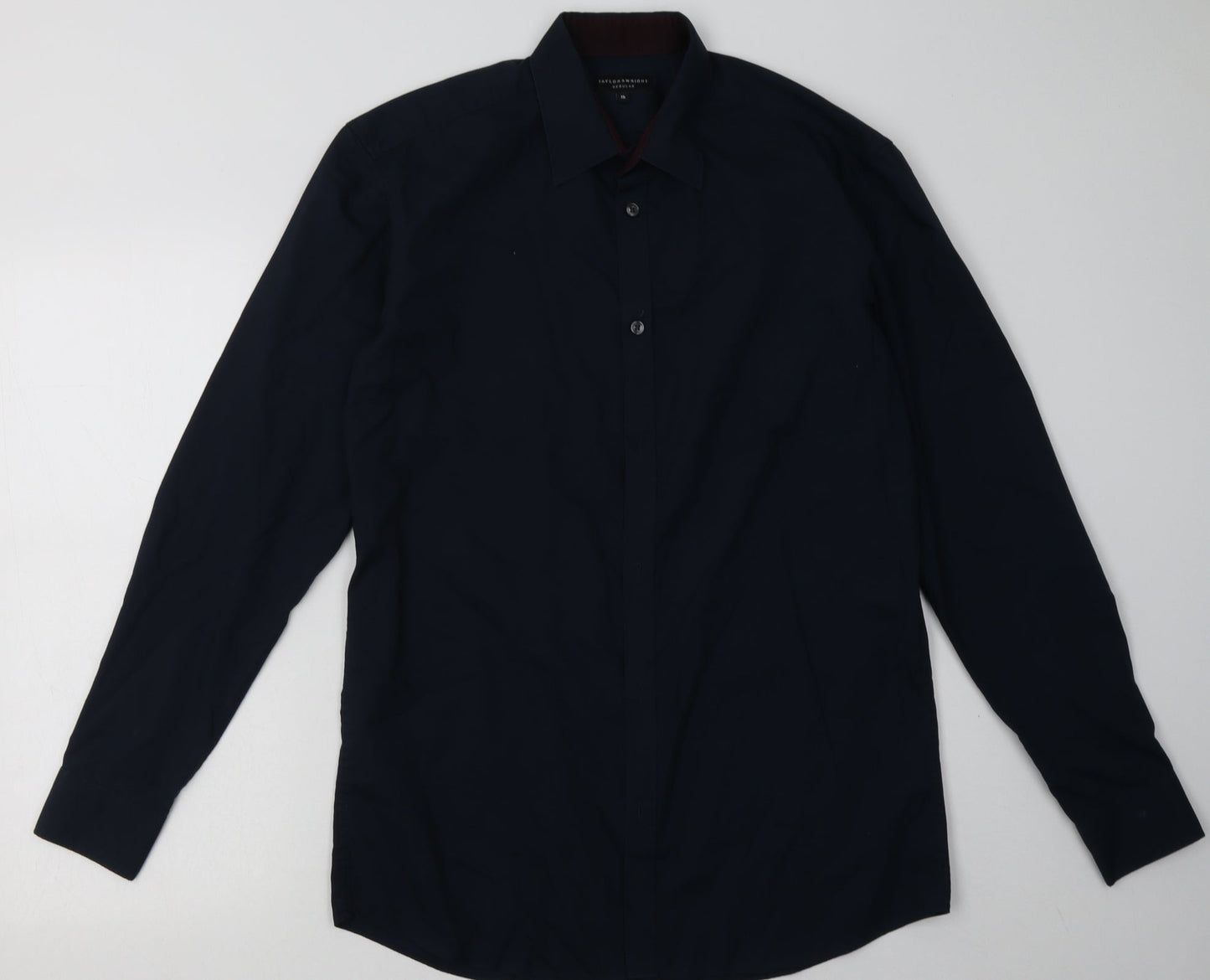 Matalan Mens Blue  Cotton  Button-Up Size 15 Collared Button