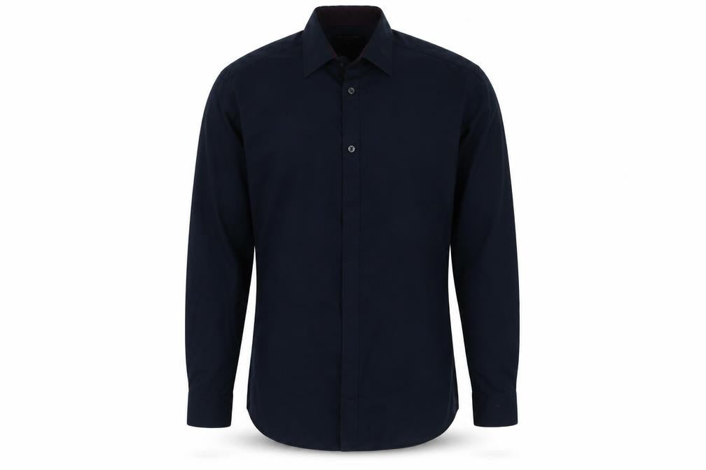 Matalan Mens Blue  Cotton  Button-Up Size 15 Collared Button