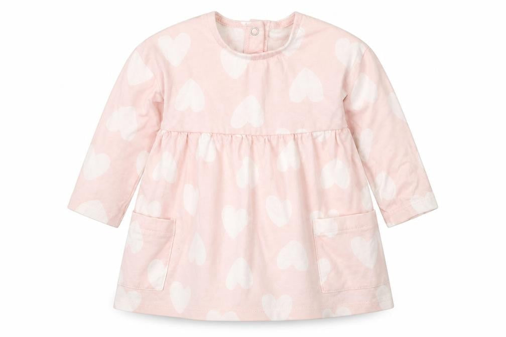 George Girls Pink  Cotton Fit & Flare  Size 3-6 Months  Round Neck