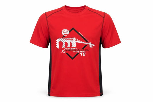 Titan Mens Red  Polyester Basic T-Shirt Size L Round Neck