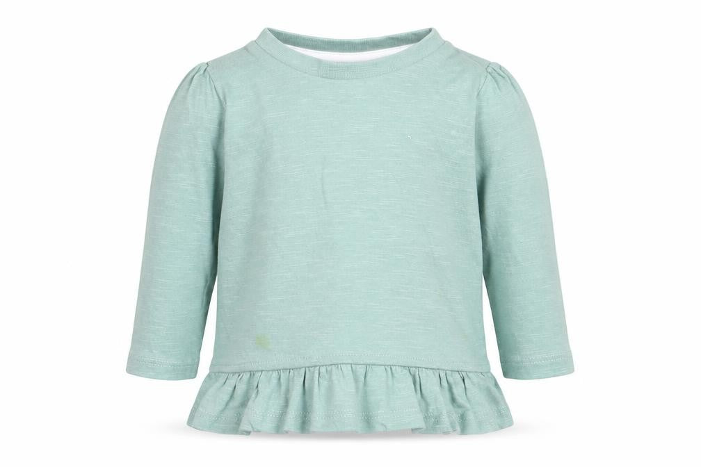 Primark Girls Blue  Cotton Basic T-Shirt Size 3-6 Months Round Neck