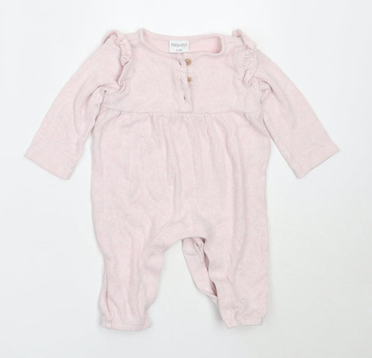 F&F Baby Pink  Viscose Babygrow One-Piece Size 3-6 Months
