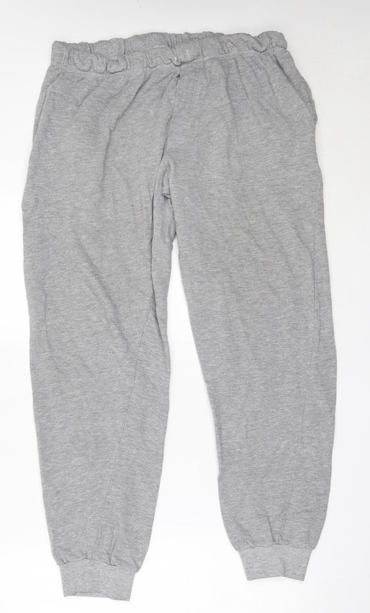 Essential Apparel Womens Grey  Cotton Jogger Trousers Size M L29.5 in Regular