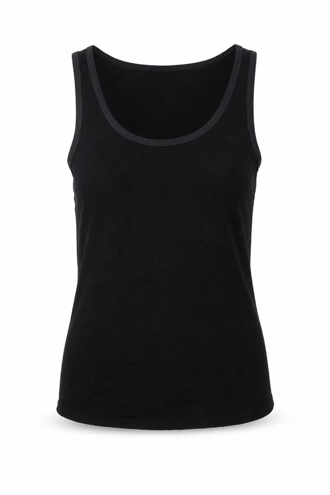 Coast Womens Black  Viscose Basic Tank Size XS Round Neck