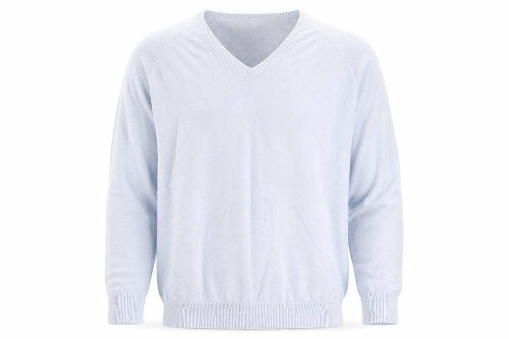 Urban Vintage  Mens Blue V-Neck  Cotton Pullover Jumper Size XL