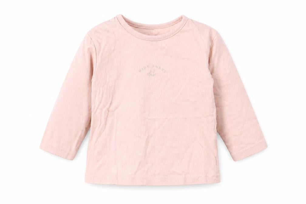 George Girls Pink  Cotton Basic T-Shirt Size 6-9 Months Round Neck  - Wide Awake