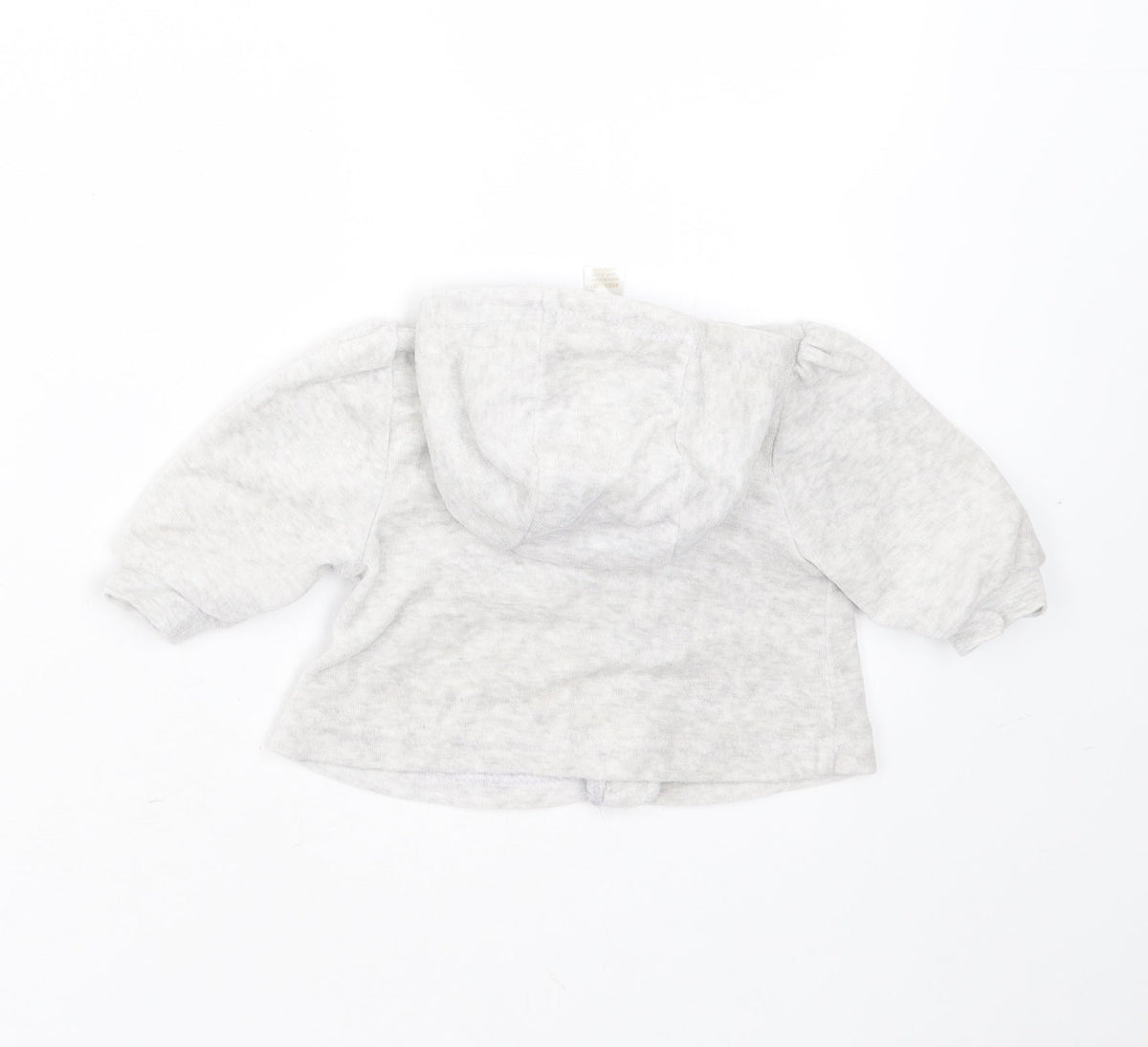 Baby Girls Grey  Cotton Full Zip Jumper Size 3-6 Months  Zip - hoodie