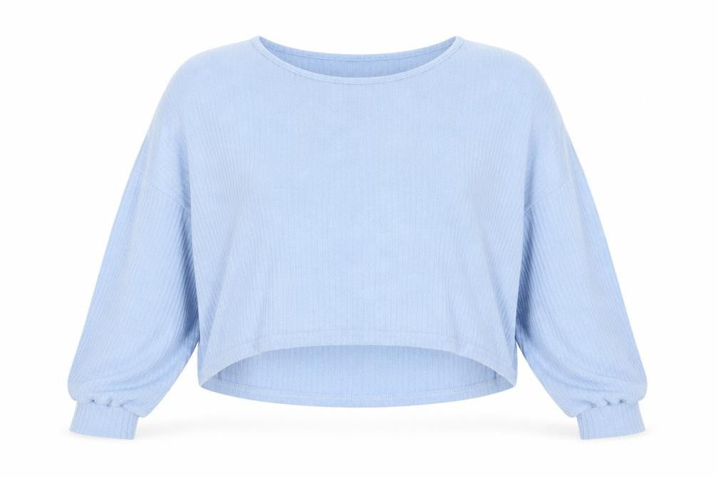 SheIn Womens Blue Round Neck Striped Polyester Pullover Jumper Size L