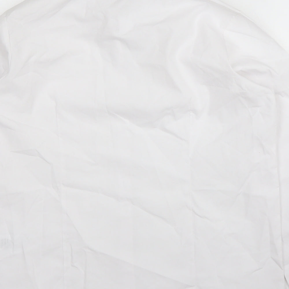 George Boys White  Cotton Basic Button-Up Size 11 Years Collared Button