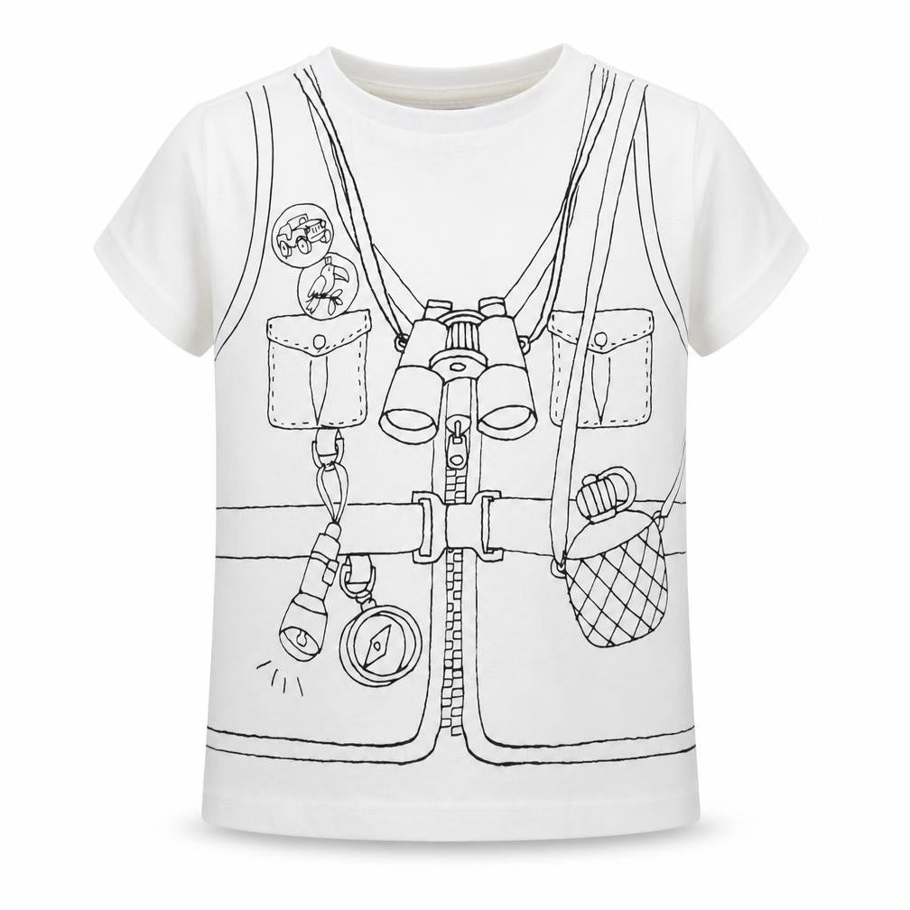 Sergent Major Boys White  Cotton Basic T-Shirt Size 2 Years Round Neck
