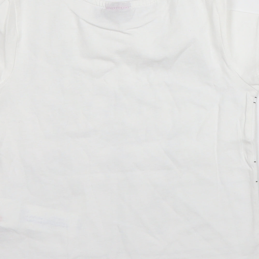 Sergent Major Boys White  Cotton Basic T-Shirt Size 2 Years Round Neck