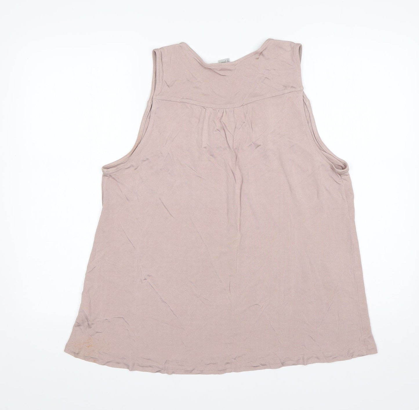 H&M Womens Pink  Viscose Basic Blouse Size L V-Neck