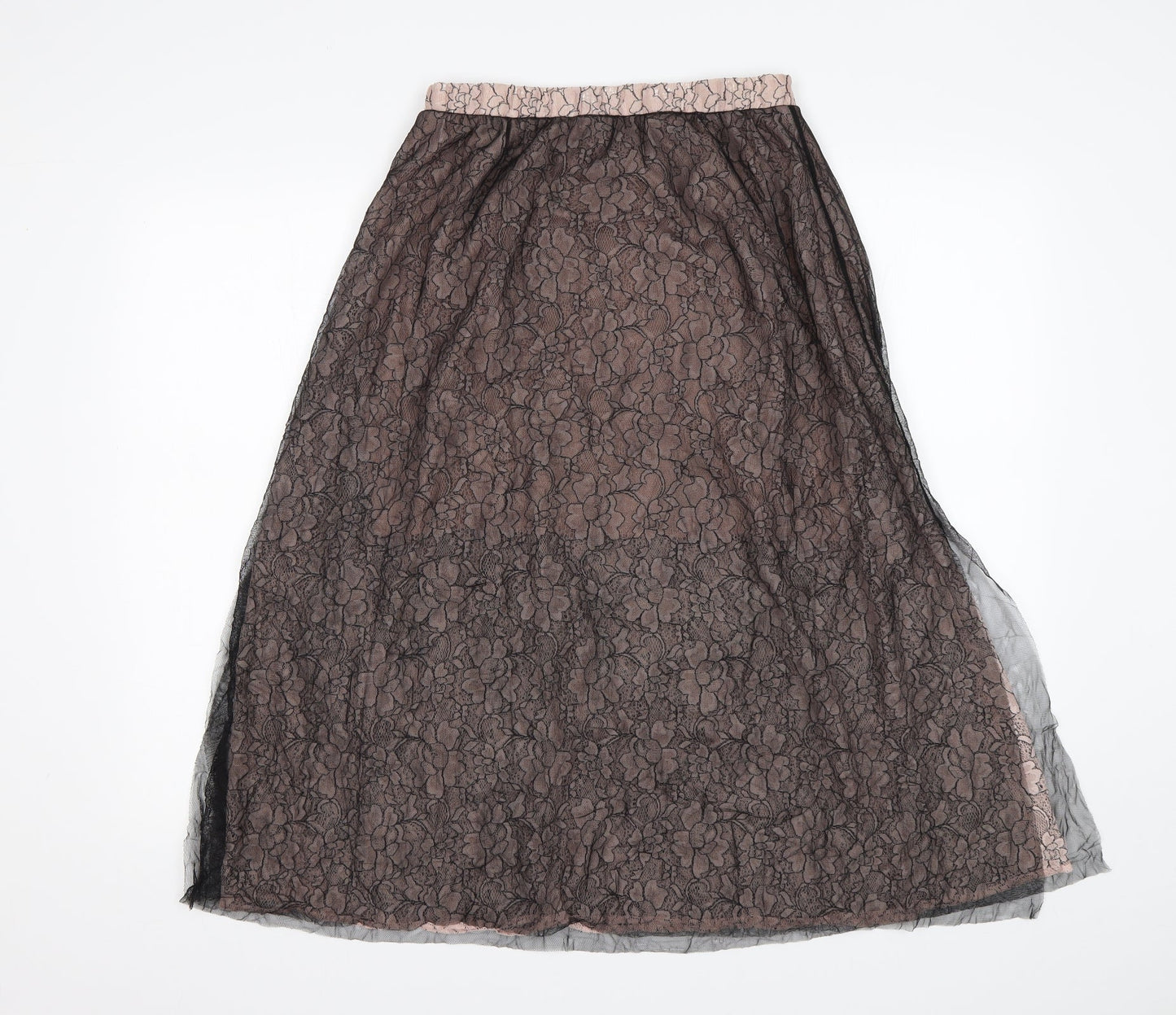 Sisley Womens Multicoloured Floral Polyamide A-Line Skirt Size XL