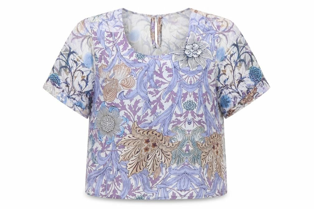Silvian Heach Womens Multicoloured Floral Polyester Basic Blouse Size XS Round Neck