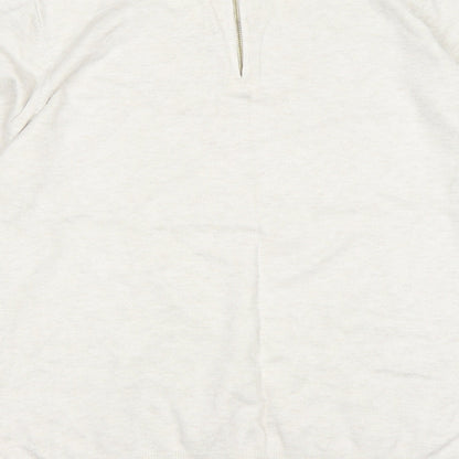 Papaya Womens Beige Round Neck  Viscose Pullover Jumper Size 18