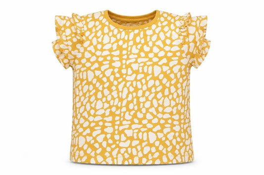 Primark Girls Multicoloured Animal Print Cotton Basic T-Shirt Size 18-24 Months Round Neck