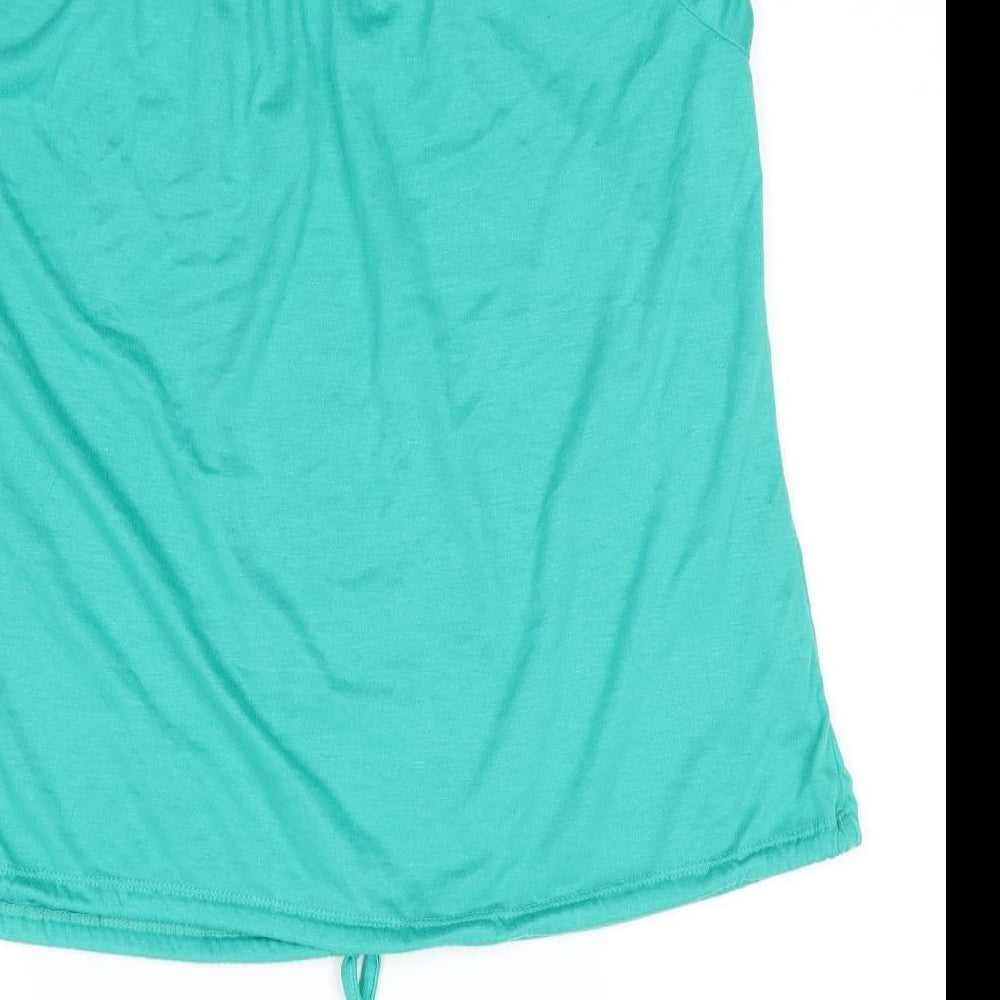 Originals Womens Green  Polyester Basic Blouse Size 16 Round Neck