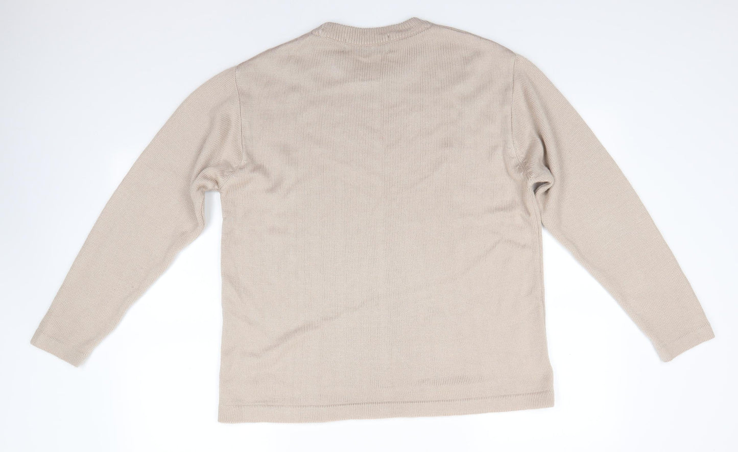 New Mood Womens Brown Round Neck  Acrylic Pullover Jumper Size M