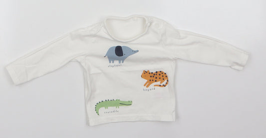 TU Baby Multicoloured  100% Cotton Basic Blouse Size 0-3 Months Round Neck