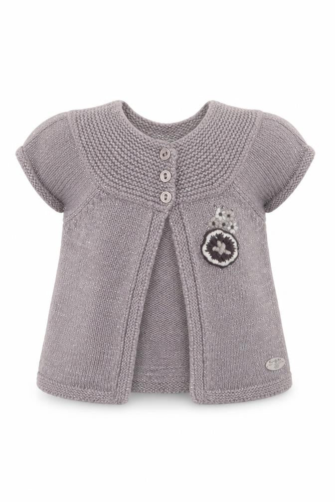 Confetti Girls Purple Round Neck  Viscose Cardigan Jumper Size 3 Years  Button