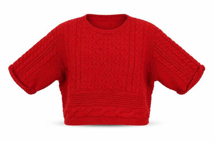 Next Womens Red Round Neck  Acrylic Pullover Jumper Size 14
