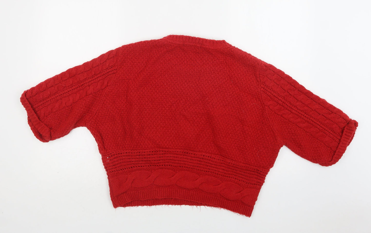 NEXT Womens Red Round Neck  Acrylic Pullover Jumper Size 14