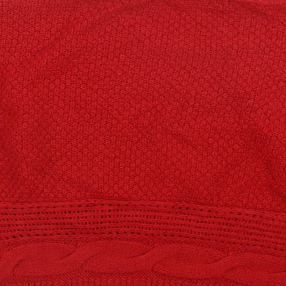 Next Womens Red Round Neck  Acrylic Pullover Jumper Size 14