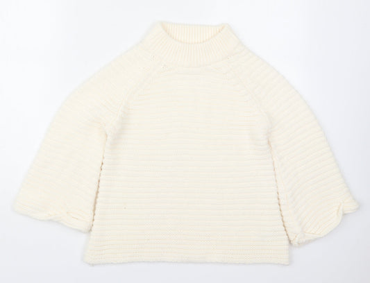 Matalan Womens Ivory Round Neck  Acrylic Pullover Jumper Size S