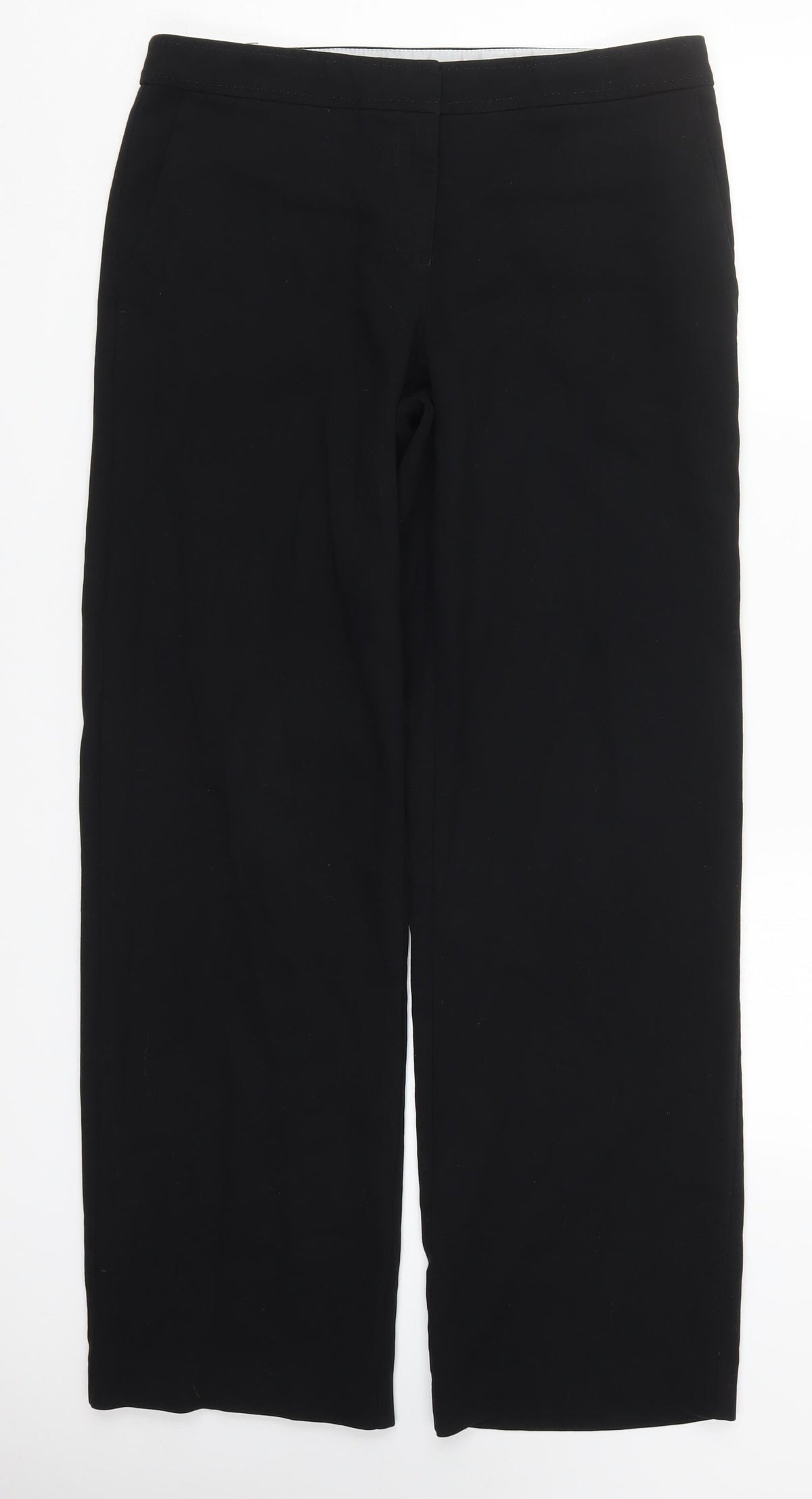 NEXT Womens Black  Polyester Trousers  Size 12 L31 in Regular Hook & Eye