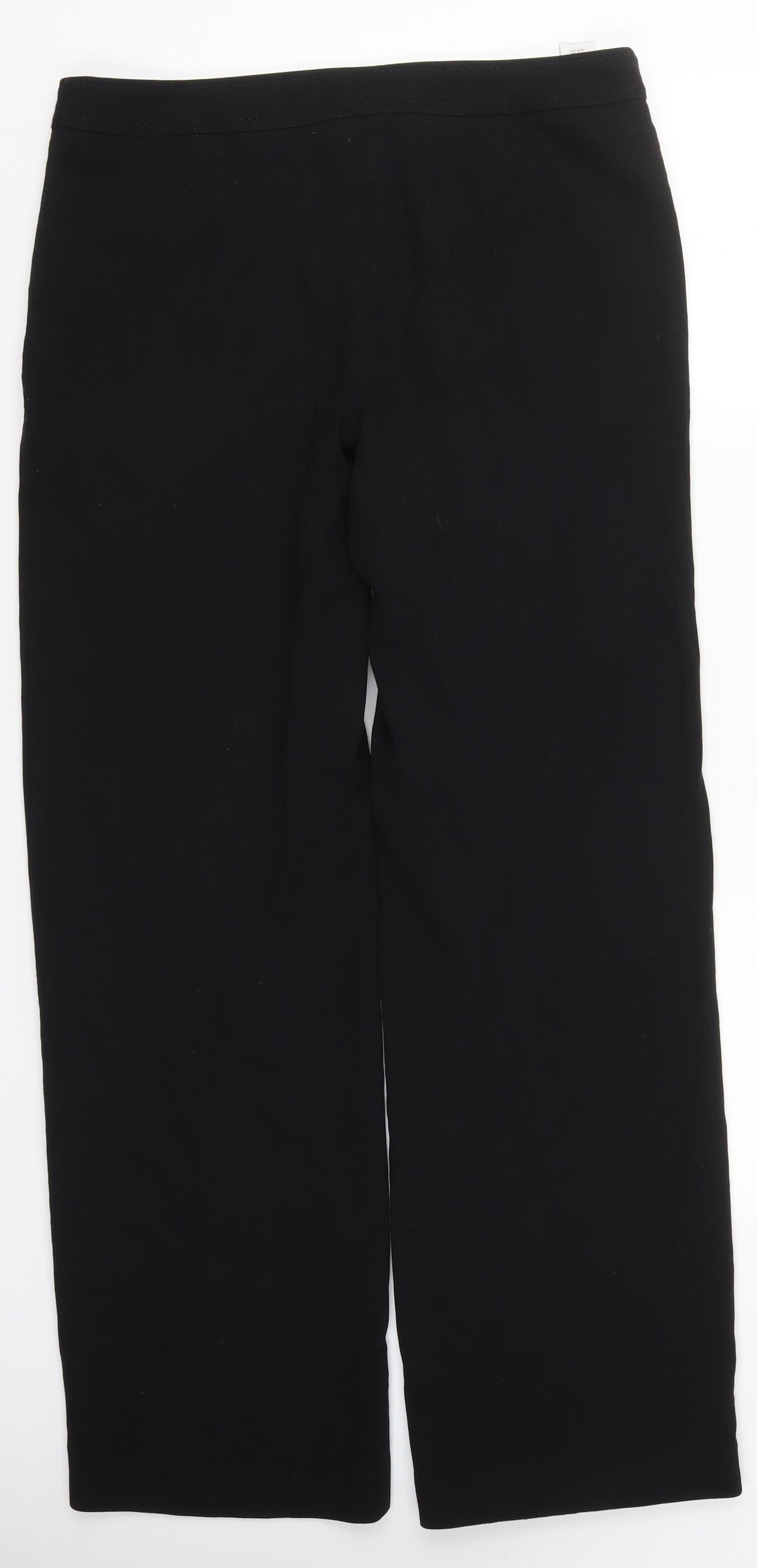 NEXT Womens Black  Polyester Trousers  Size 12 L31 in Regular Hook & Eye
