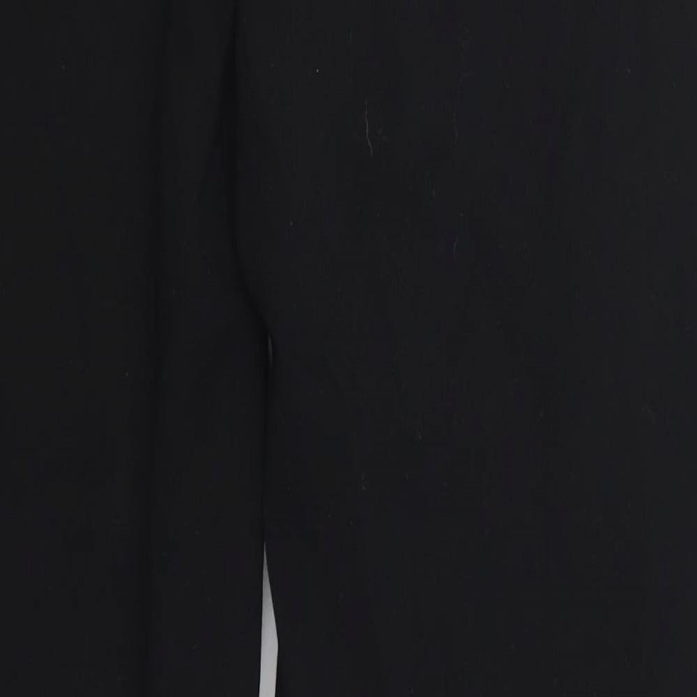 NEXT Womens Black  Polyester Trousers  Size 12 L31 in Regular Hook & Eye