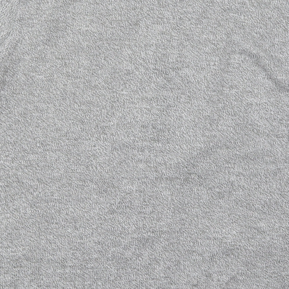 Glimpse Womens Grey Round Neck  Acrylic Cardigan Jumper Size S