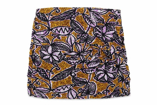 Zara Womens Multicoloured Geometric Viscose Mini Skirt Size S   Zip - Leaf Flower Print