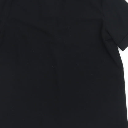 Select Womens Black  Polyester Basic Blouse Size 8 Round Neck