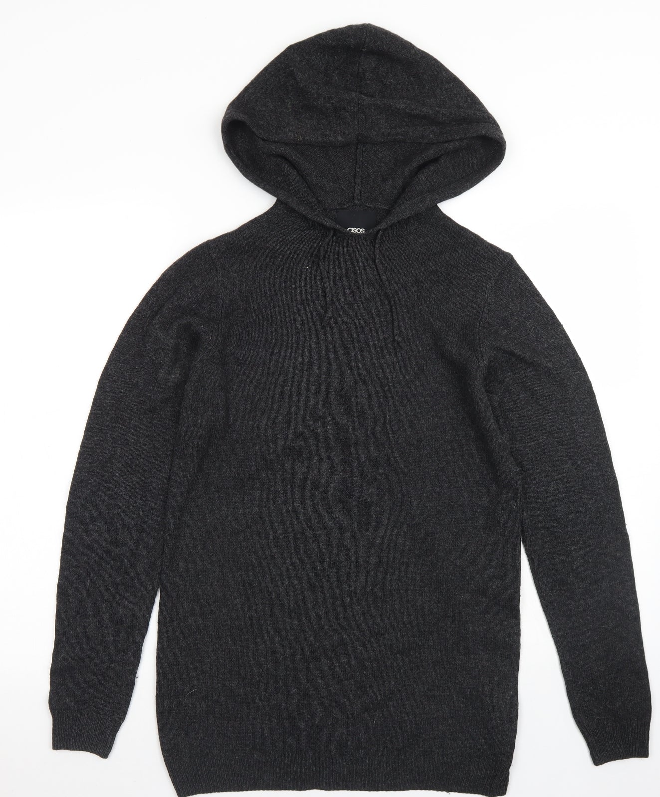 ASOS Mens Black  Cotton Pullover Hoodie Size XS