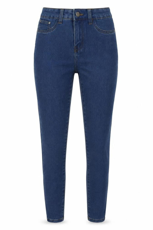 Primark Womens Blue  Cotton Skinny Jeans Size 6 L30 in Regular Button