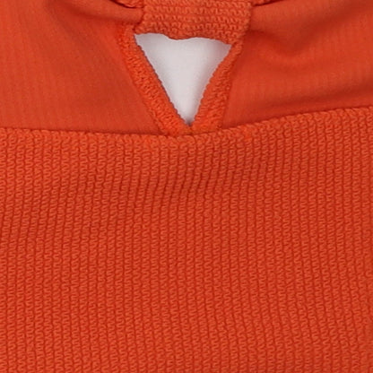 Boohoo Womens Orange  Polyester Cropped Tank Size 12 Off the Shoulder