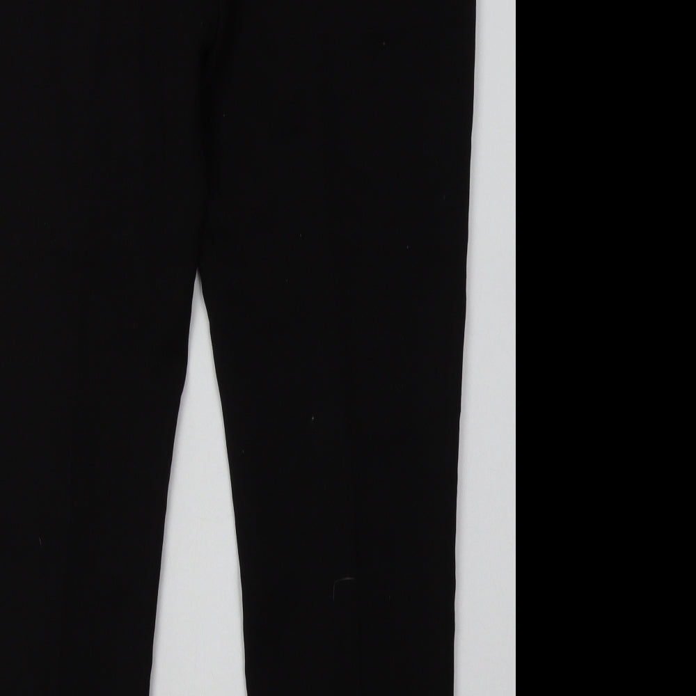 F&F Womens Black  Polyester Trousers  Size 12 L31 in Regular Buckle