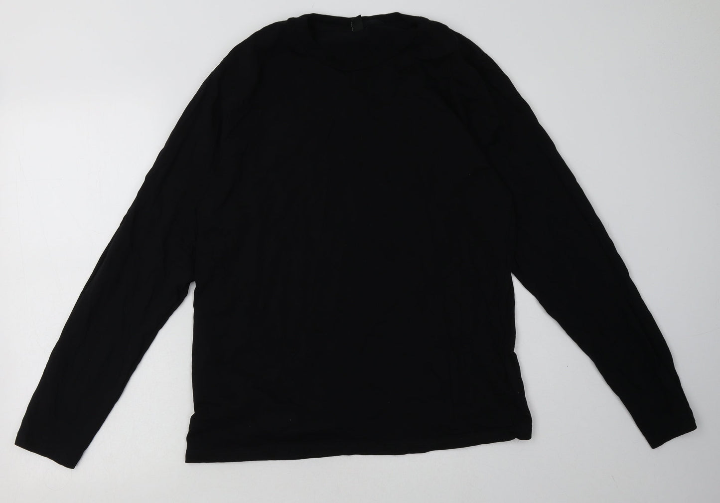 Preworn Mens Black  Cotton Pullover Sweatshirt Size M